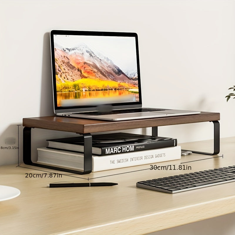 1pc Monitor Stand Laptop Monitor Stand, Wooden Computer Desk