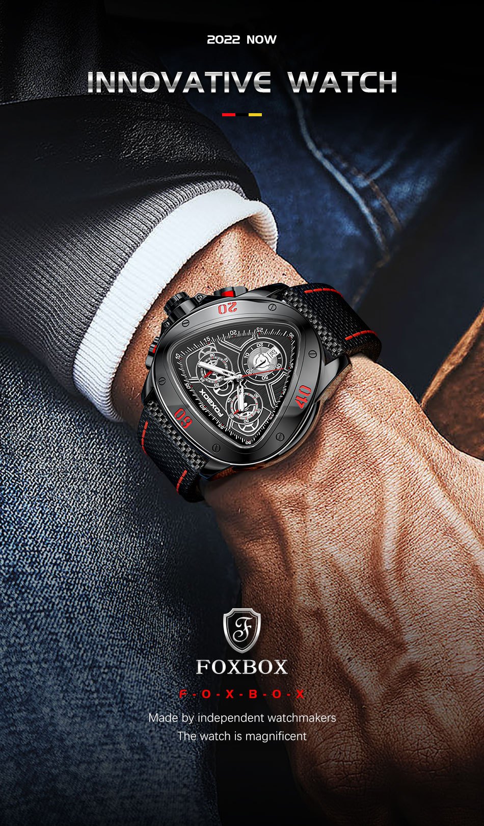 LIGE Creative Men Leather Watch