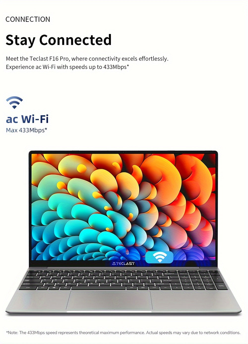 Teclast F16 Pro Laptop 15.6-inch Vast Display, Intel Gen 12th CPU, 12GB LPDDR4 256GB SSD