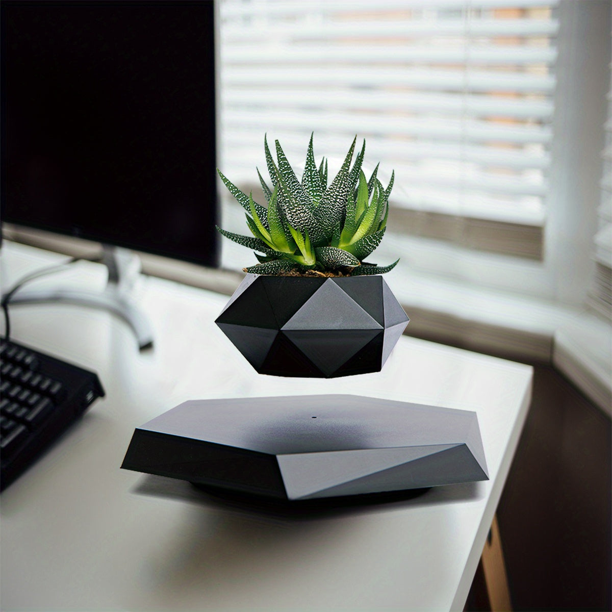 Magnetic Levitating Mini Rotating Flower Pot