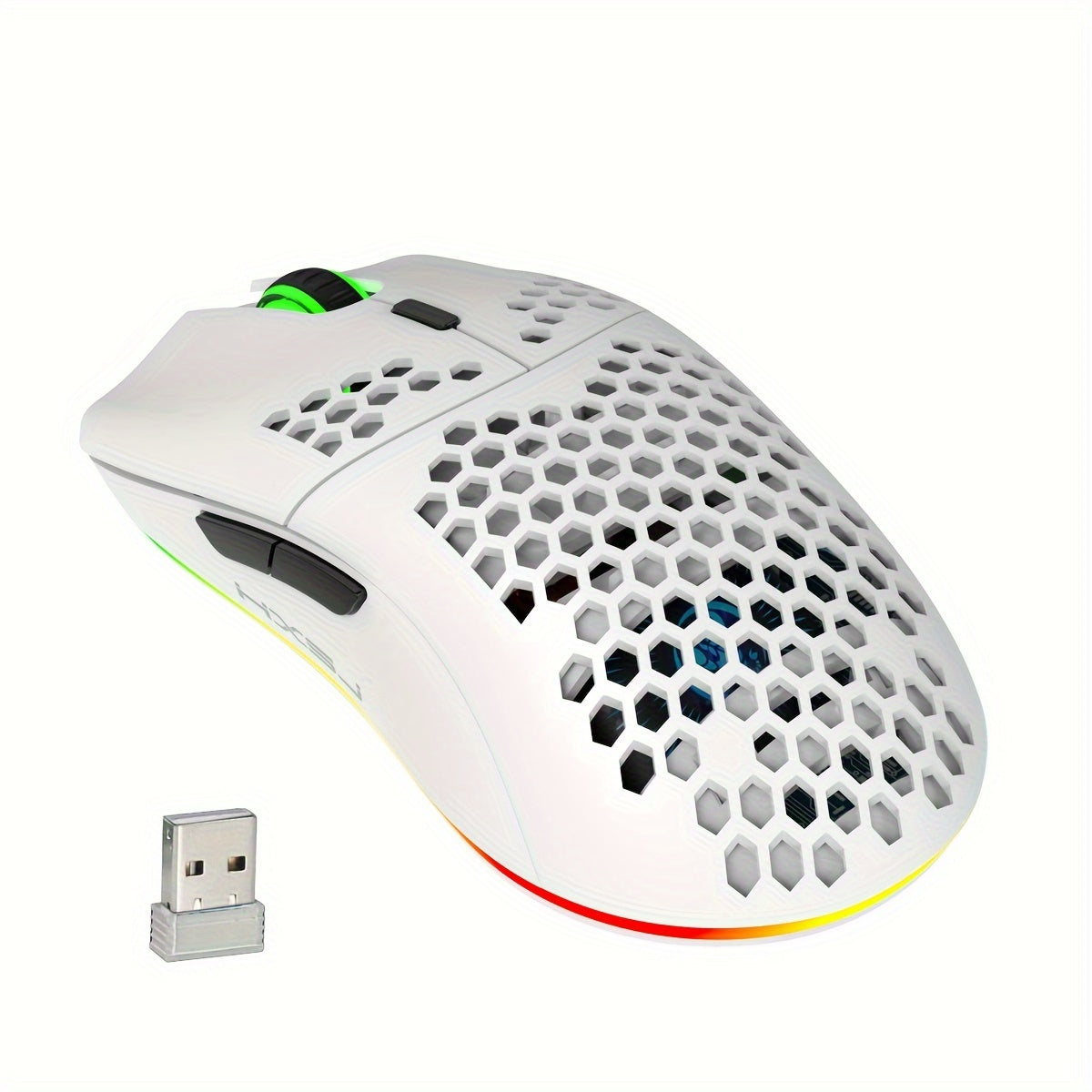 HXSJ Wireless Mouse, 2.4G Built-in, Rechargeable Battery, RGB Lighting