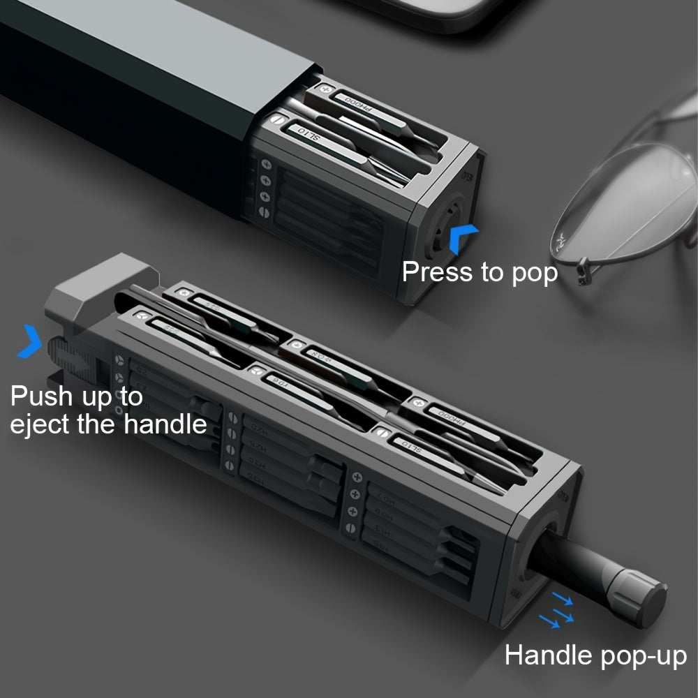 44-in-1 Multifunctional Repair Tool Set: Magnetic Screwdriver