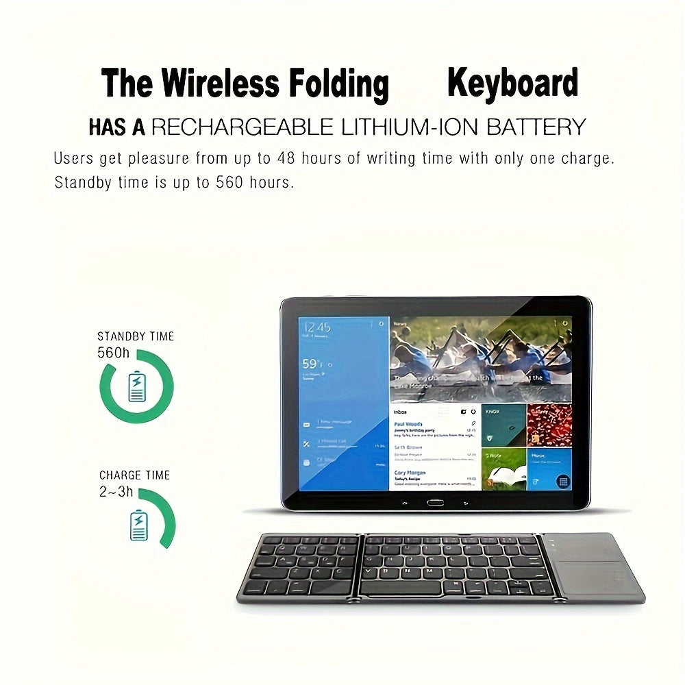 B033 Wireless Three Fold Keyboard For Computer