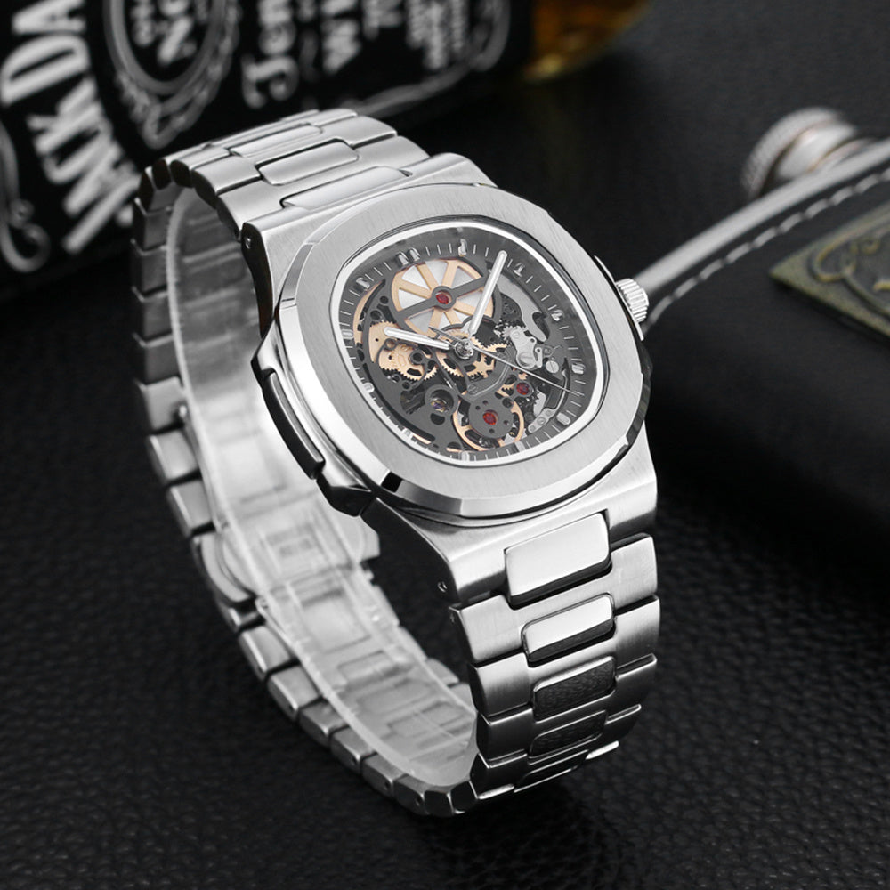 High-end Hollow Vintage Men's Mechanical Watch