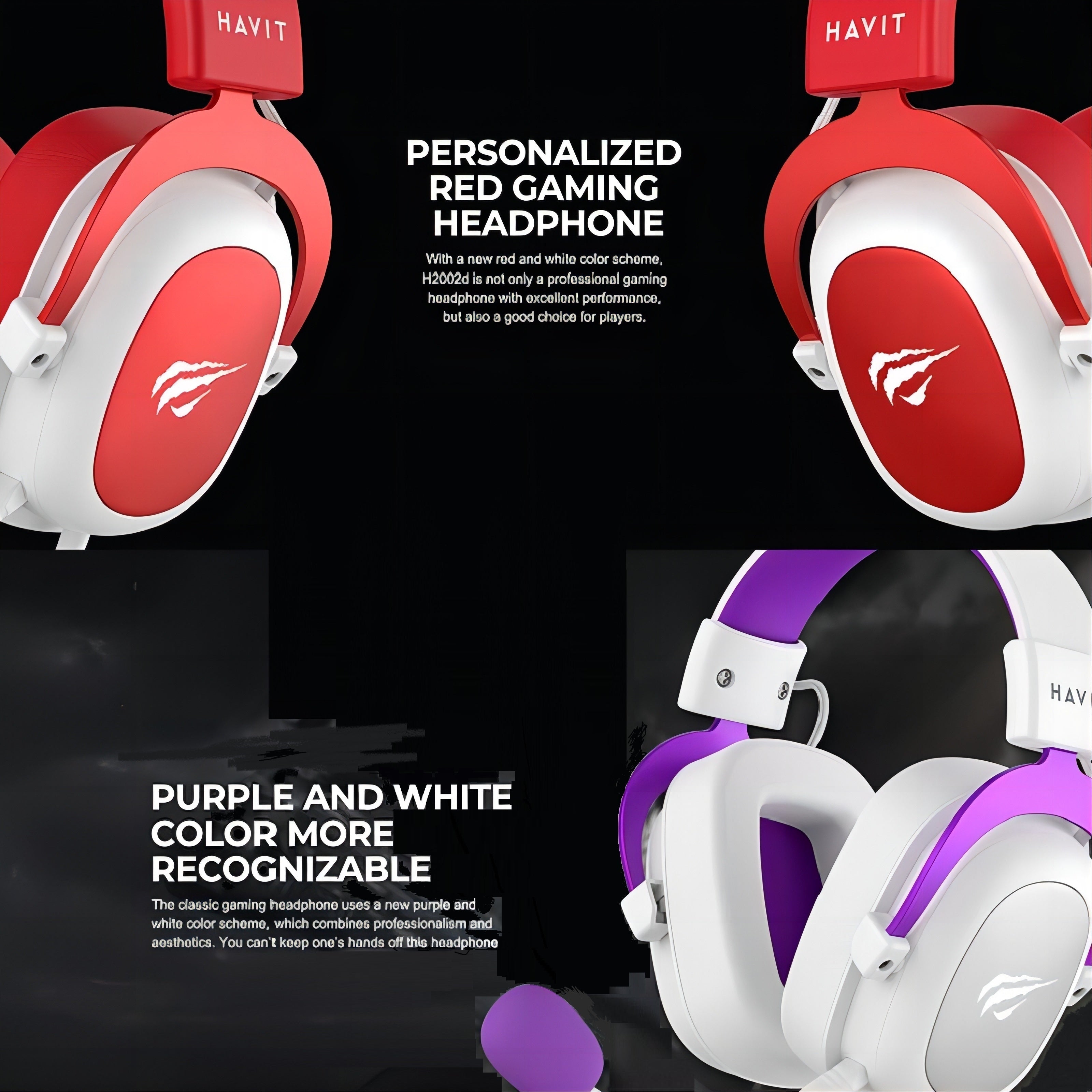 HAVIT Gaming Headset, Protein Leather Earmuffs Surround Sound