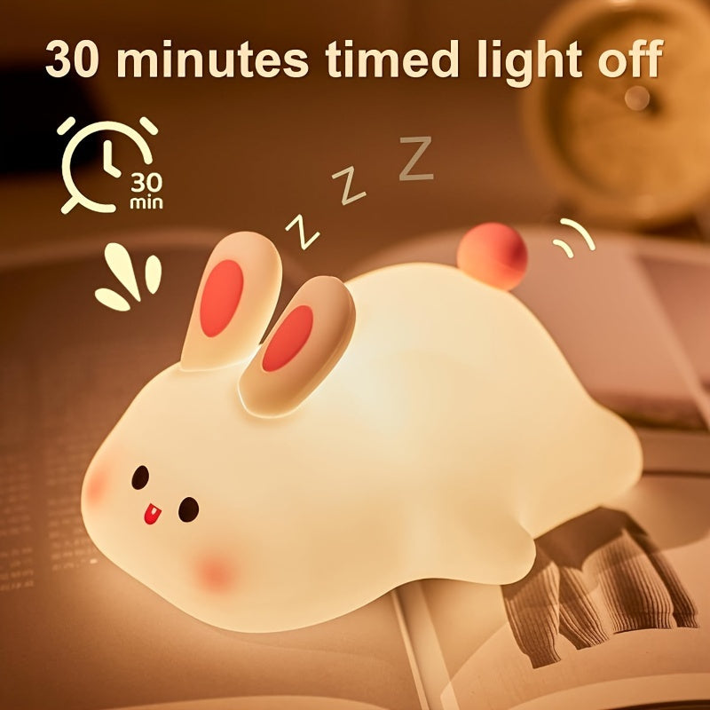 Bunny Night Light Rechargeable Battery - Silicone