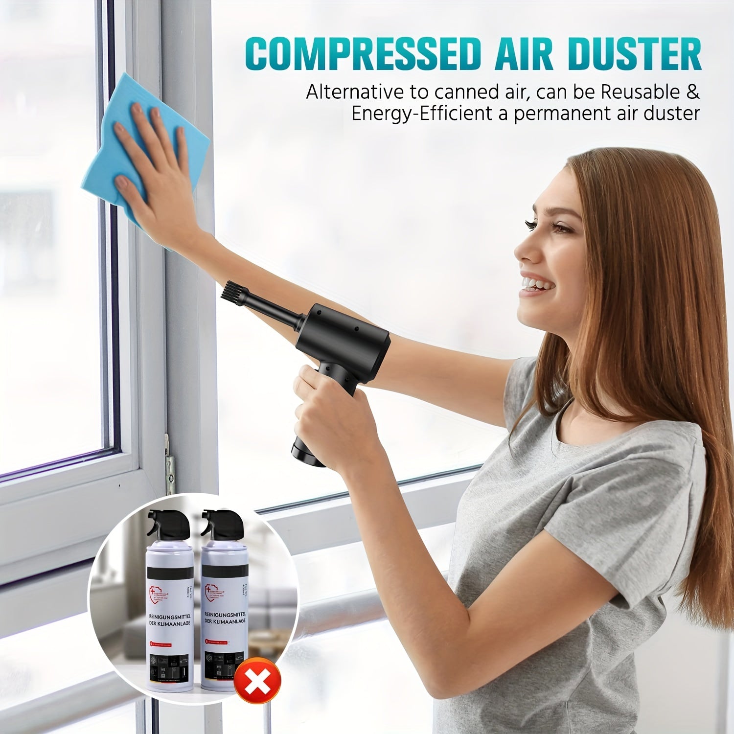 Compressed Air Duster Electric Rechargeable Air Blower