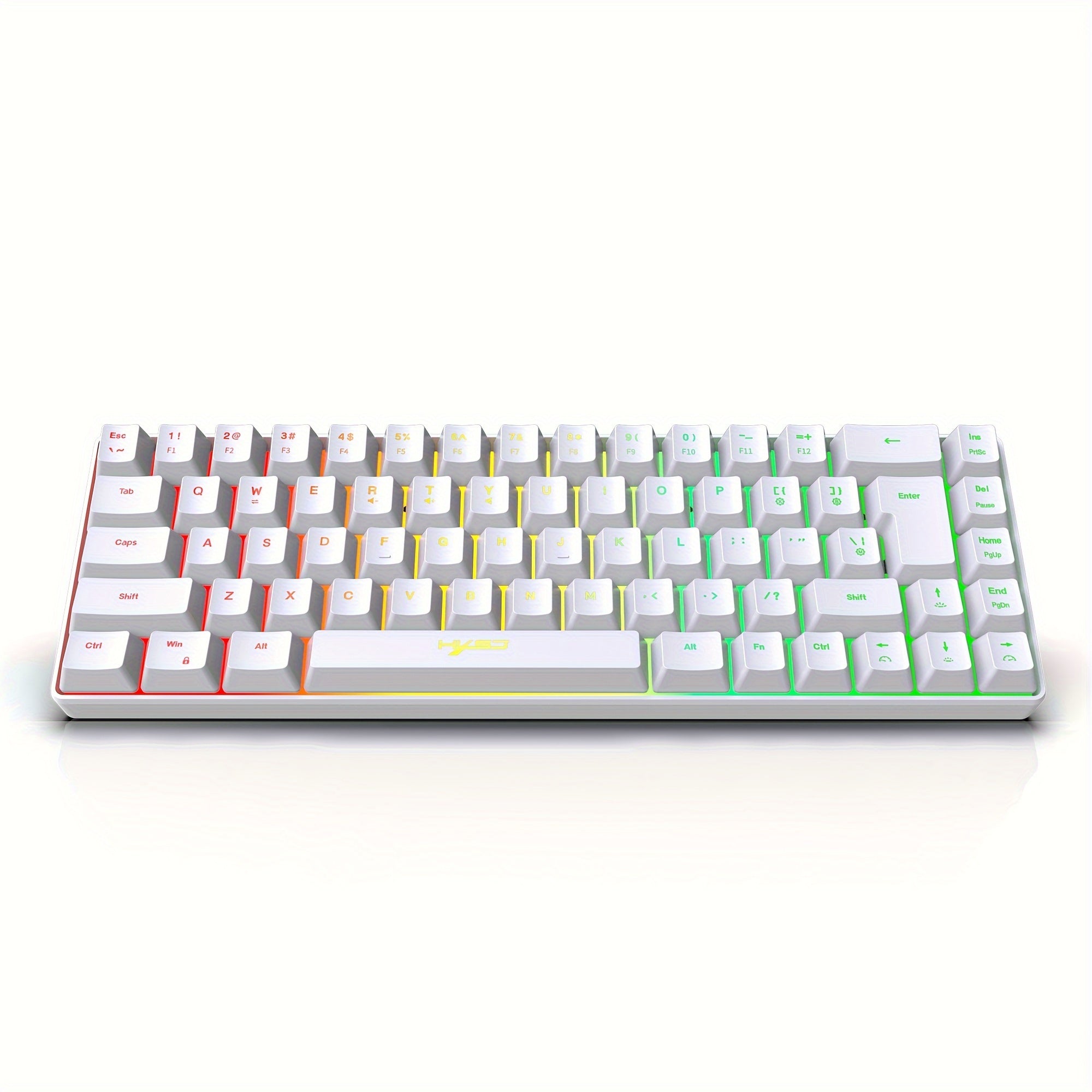 HXSJ-RGB Keyboard And Cellular Gaming Mouse, Compact 68-key Mini Wired Keyboard RGB Backlit