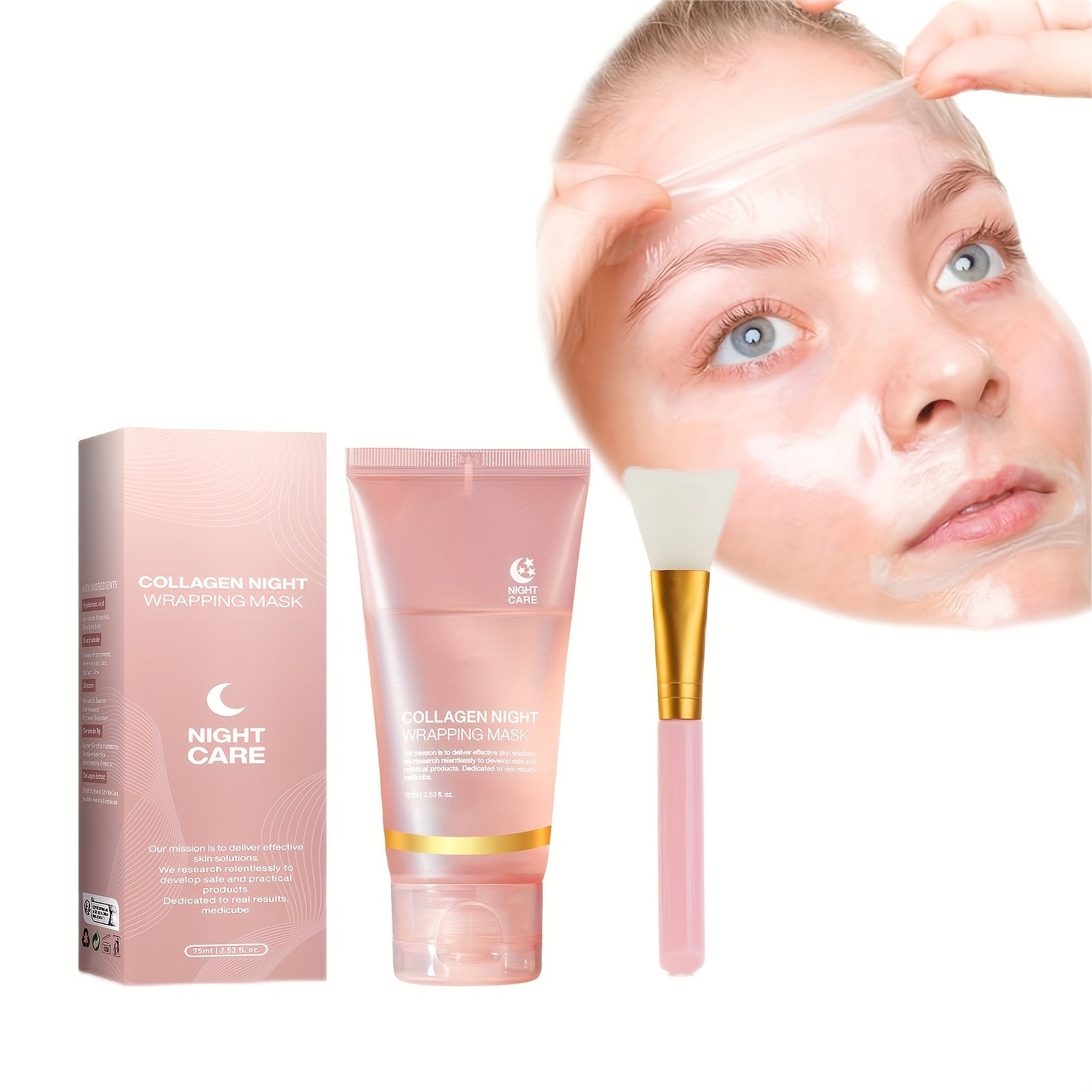 75ml Collagen Night Care Peel-Off Mask with Jelly Brush