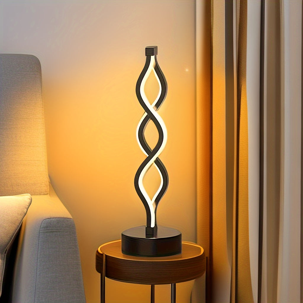 LED Spiral Table Lamp, Charging Capability