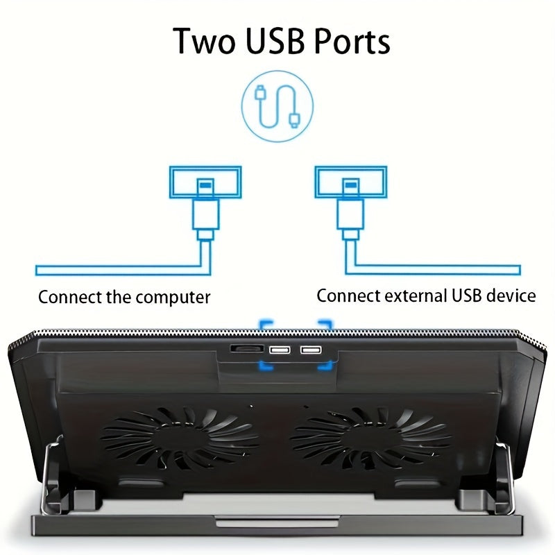 Laptop Cooling Pad 2-Fan Quiet Fans Laptop Cooler