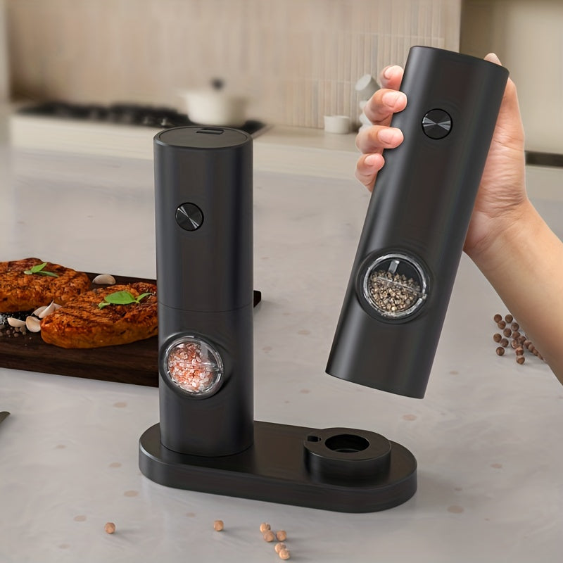 Pepper Grinder, Household Sea Salt Ginder, Electric Adjustable Spice Grinder