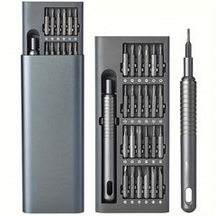 Screwdriver Kit: 25-In-1 Magnetic with Portable Aluminum Case