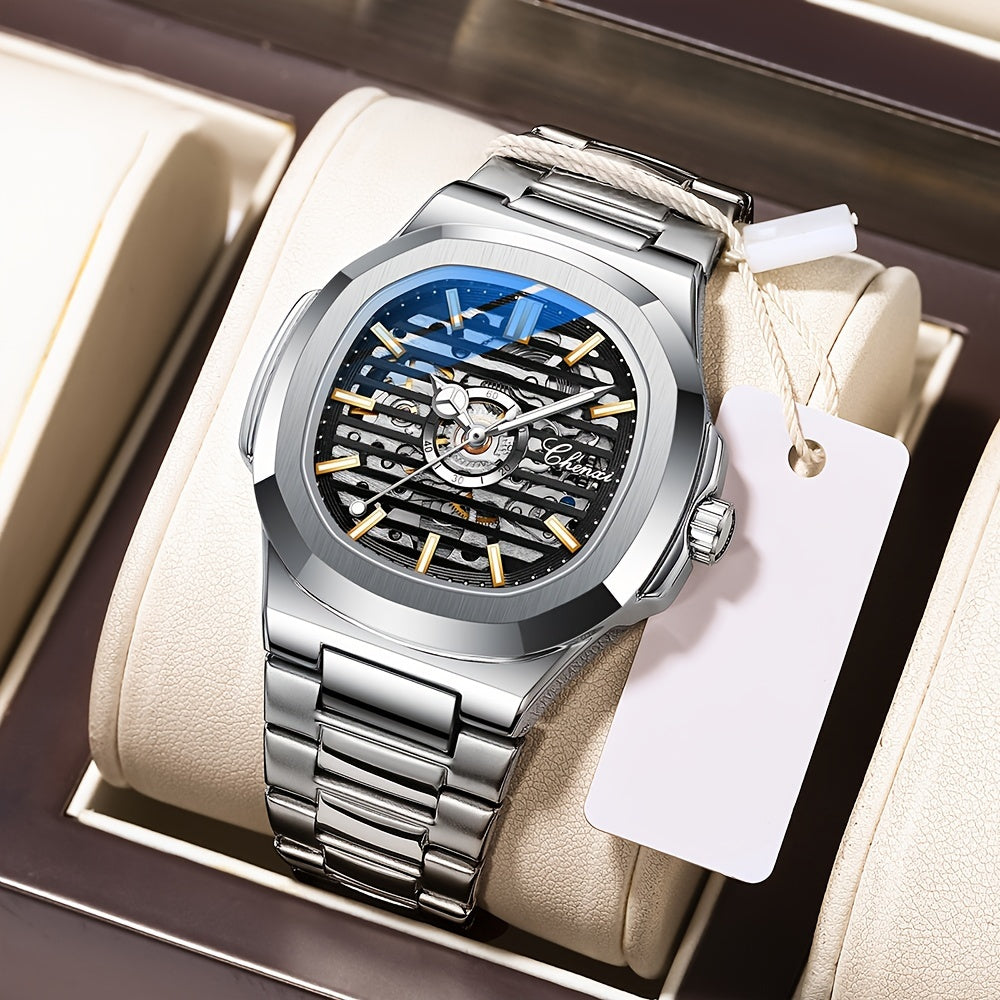 Men's Mechanical Watch, Classic Business Casual Steel Strap