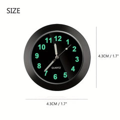 Universal Round Car Clock Stick On Electronic Watch Dashboard Decoration Cars