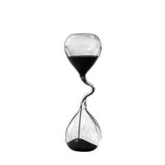 Creative Hourglass Sculpture – Black Sand Glass Hourglass Timepiece