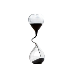 Creative Hourglass Sculpture – Black Sand Glass Hourglass Timepiece