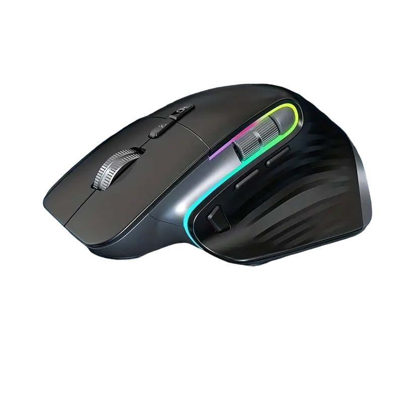 JOMAA 2.4GHz+BT Wireless Mouse Silent Backlight RGB Gaming Mouse