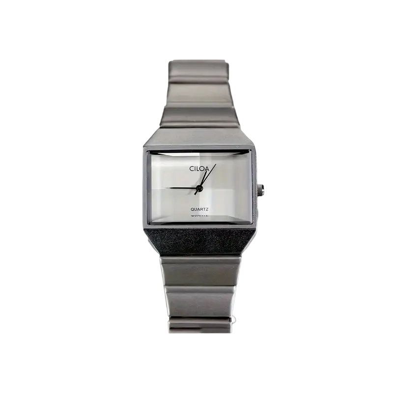 CILOA Quartz Men's Watch CILOA Quartz Men's Square Watch with Stainless Band