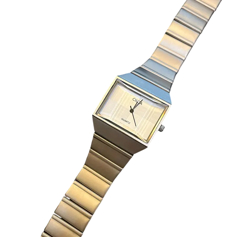 CILOA Quartz Men's Watch CILOA Quartz Men's Square Watch with Stainless Band